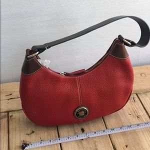 Downey and bourke red leather handbag